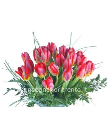 Bouquet di 20 tulipani rosa