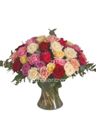 Bouquet di 7 roselline assortite