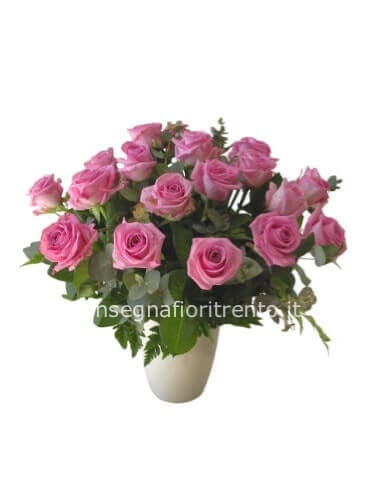 Bouquet di 7 roselline rosa
