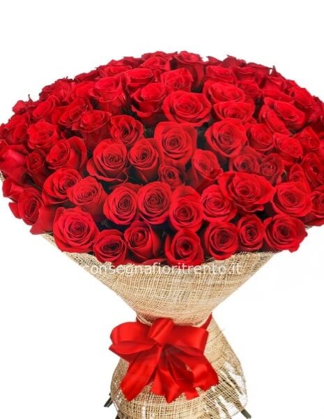 amore sei tutto -mazzo di 101 rose rosse 